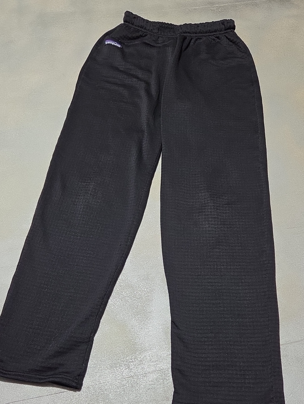 Patagonia Black Elastic-Waist Sweatpants with Logo